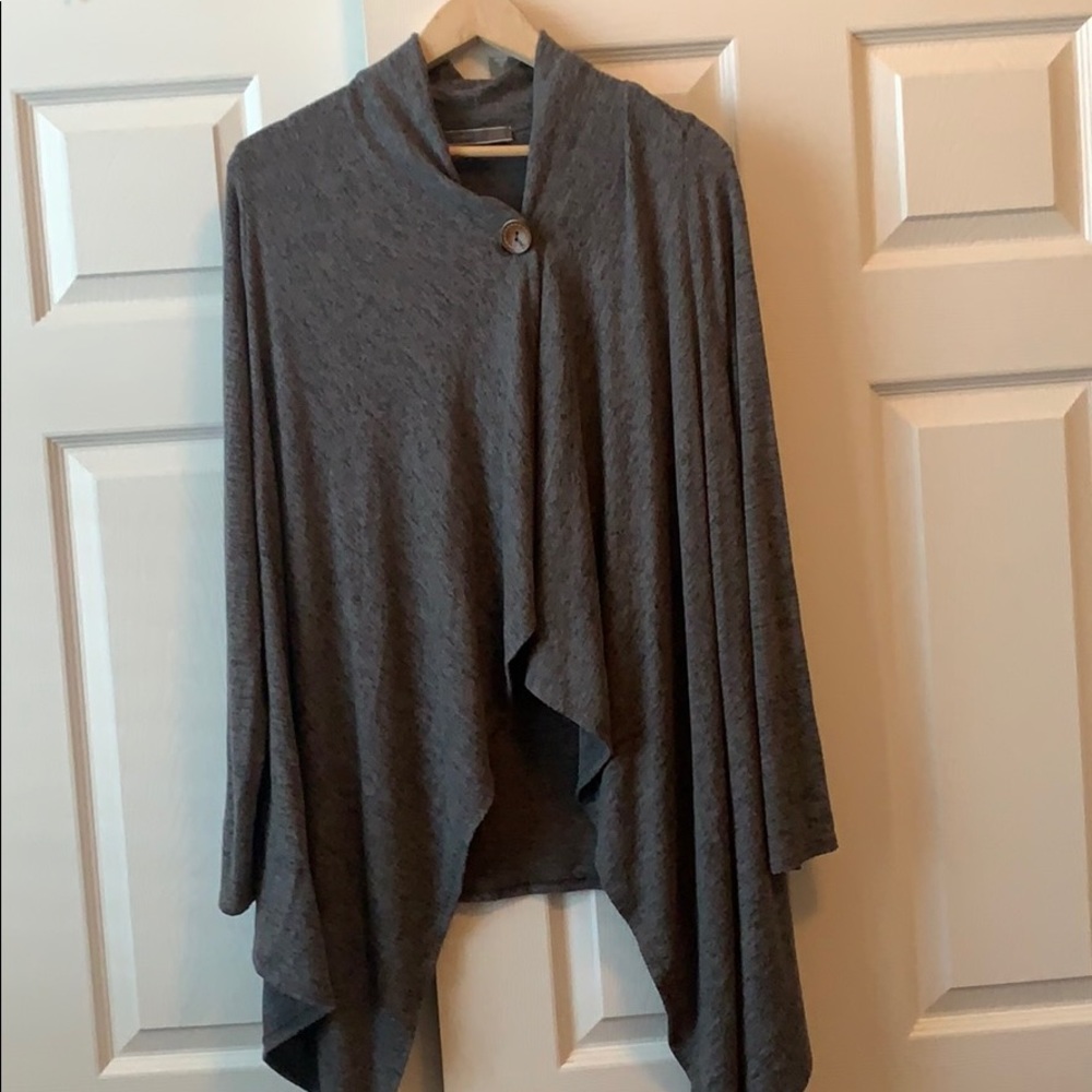Grey Sweater with button neck